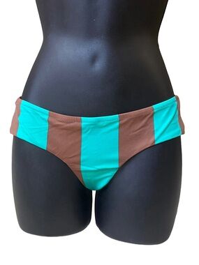 Victoria's Secret Teal and Brown Bikini Bottoms